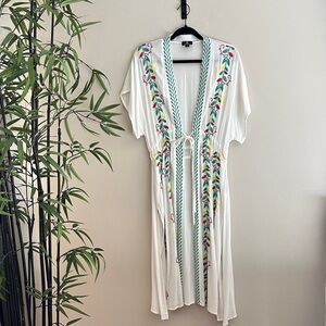 Curations Floral Beach Cover Up